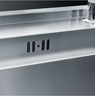 Màu bạc Stainless thương mại bồn rửa hai bát ẩm ẩm ẩm ẩm ẩm