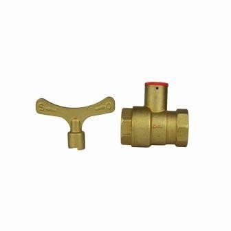 INOB300 Standard Brass Ball Valves Bore Key Handle 1/2in - 3/4in Thịt nữ khóa van bóng