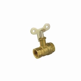INOB300 Standard Brass Ball Valves Bore Key Handle 1/2in - 3/4in Thịt nữ khóa van bóng