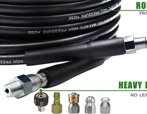 Máy giặt áp suất cao ống ống phun ID 6mm 8mm thép không gỉ ống linh hoạt với chất tẩy rửa
