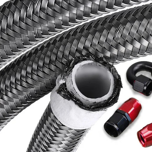 5/16 Inch Dây ống linh hoạt Stainless thép đan PTFE đan dầu nhiên liệu Cooler đường ống