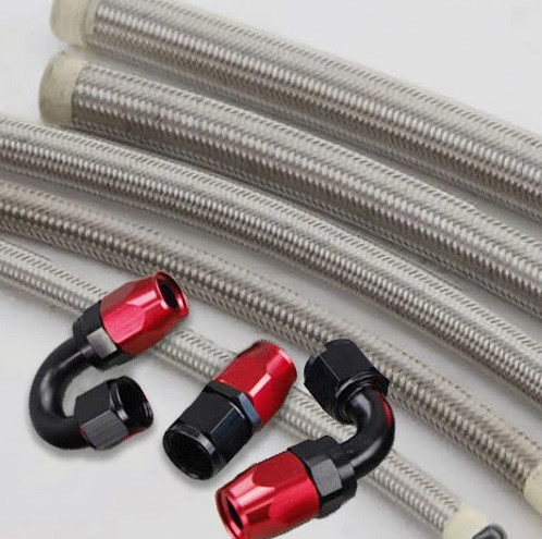5/16 Inch Dây ống linh hoạt Stainless thép đan PTFE đan dầu nhiên liệu Cooler đường ống