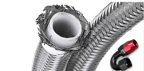 5/16 Inch Dây ống linh hoạt Stainless thép đan PTFE đan dầu nhiên liệu Cooler đường ống