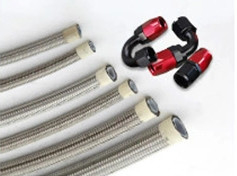 5/16 Inch Dây ống linh hoạt Stainless thép đan PTFE đan dầu nhiên liệu Cooler đường ống