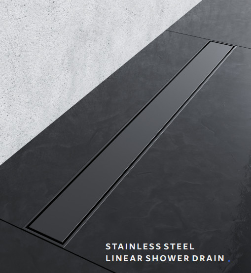 Đường thẳng kiểu tắm màu xám DIA 50mm Đen đường thẳng