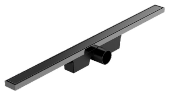 Đường thẳng kiểu tắm màu xám DIA 50mm Đen đường thẳng