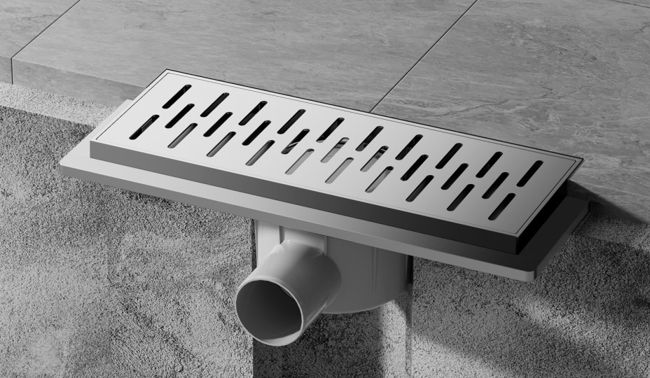 360 độ Rotatable chân ngang vòi trén với SS Ceramic Cover tuyến tính thoát nước vòi trén