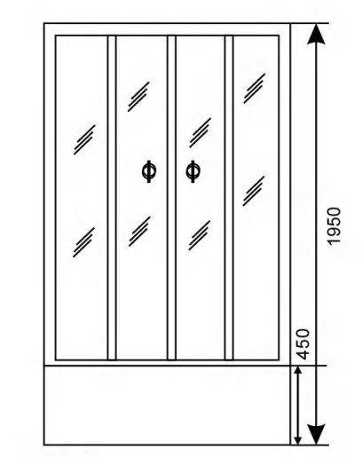Quảng trường góc phòng tắm cao ngưỡng khúc trượt 800 X 800 phòng tắm