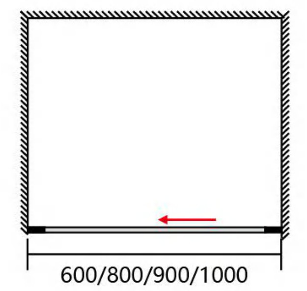 900mm Crystal Clear Quần phòng tắm Chuỗi cửa 900 X 900 Quần phòng tắm