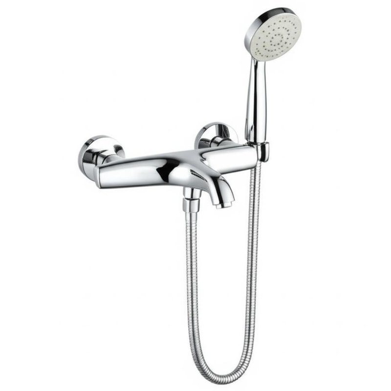 Chrome Slide Bar Shower Set Brass Mixer Cây đỡ điều chỉnh với ống xích linh hoạt bằng thép không gỉ