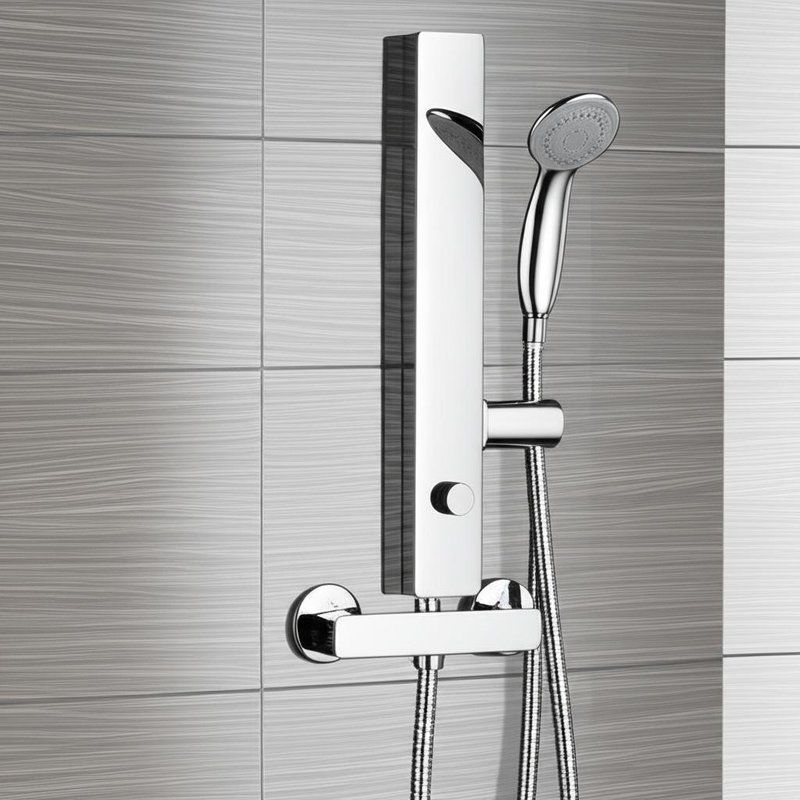 Máy xả vòi tắm nhiệt tĩnh bằng đồng Chrome Combination Anti-Scald Protection with Multi-Function Handheld Spray