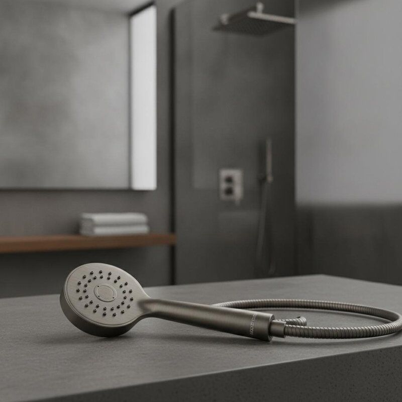 Vòi sen cầm tay hoàn thiện màu gunmetal được thiết kế để bổ sung cho nội thất phòng tắm hiện đại, mang lại chức năng và vẻ ngoài thời trang
